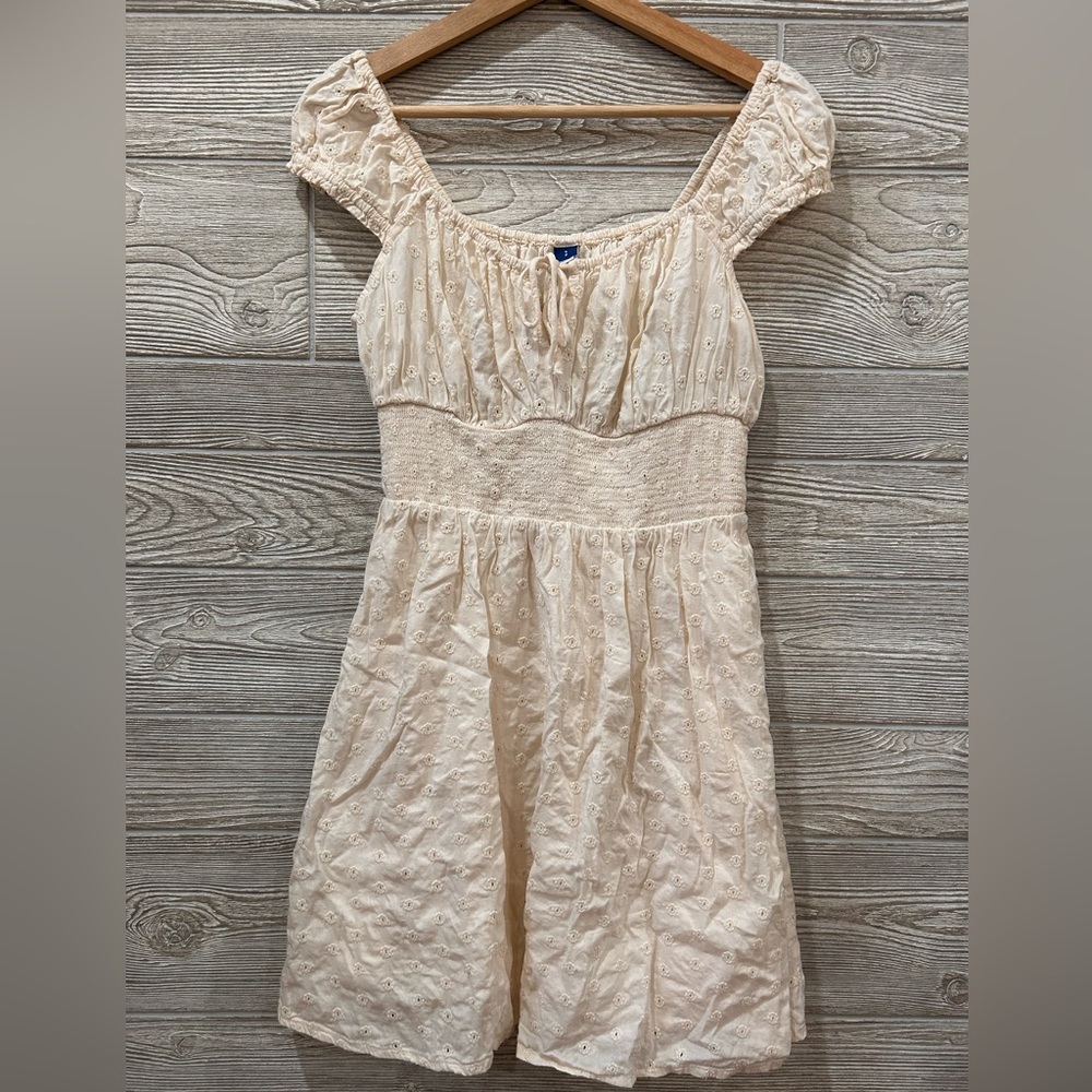 Cream Off-Shoulder Dress - Old Navy